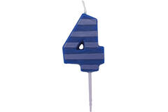 Candle 4 Dots & Stripes Height 7.6 cm