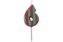 Candle 6 Dots & Stripes Height 7.6 cm
