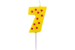 Candle 7 Dots & Stripes Height 7.6 cm