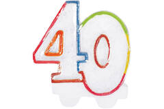 Numeral Candle 40 Height 8 cm