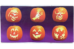 Pumpkin Carving Kit with Carving Tools, Stencils and 2 Glow Sticks