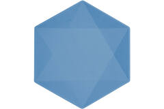 6 Plates Vert Decor Hexagonal Dark Blue 26.1 x 22.6 cm