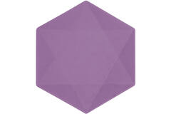 6 Plates Vert Decor Hexagonal Dark Purple 26.1 x 22.6 cm