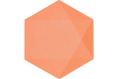 6 Plates Vert Decor Hexagonal Dark Orange 20.8 x 18.1 cm