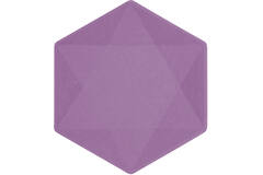 6 Plates Vert Decor Hexagonal Dark Purple 20.8 x 18.1 cm