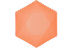 6 Bowls Vert Decor Hexagonal Dark Orange 15.8 x 13.7 cm