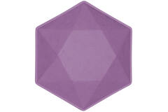 6 Bowls Vert Decor Hexagonal Dark Purple 15.8 x 13.7 cm