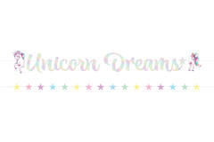 Letter Banner Unicorn Dreams Paper