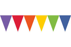 Pennant Banner Rainbow Paper 457 x 17.7 cm