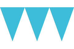 Pennant Banner Caribbean Blue Paper 457 x 17.7 cm