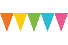Pennant Banner Multicoloured Paper 457 x 17.7 cm