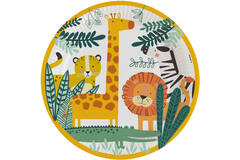 8 Plates Get Wild Round Paper 23 cm