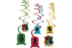 6 Swirl Decoration Harry Potter Houses Paper Length 60 cm