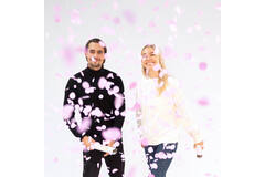Confetti Cannon Pink Round Paper 28 cm