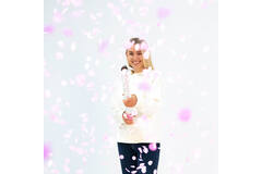 Confetti Cannon Pink Round Paper 60 cm