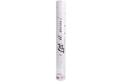 Confetti Cannon Silver Rectangular Foil 40 cm