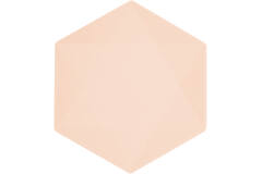 6 Plates Vert Decor Hexagonal Apricot 26.1 x 22.6 cm