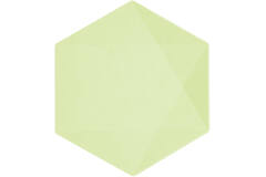 6 Plates Vert Decor Hexagonal Green 26.1 x 22.6 cm