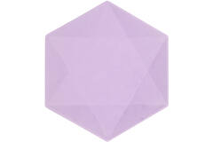 6 Plates Vert Decor Hexagonal Purple 26.1 x 22.6 cm