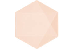 6 Plates Vert Decor Hexagonal Apricot 20.8 x 18.1 cm