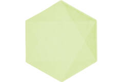 6 Plates Vert Decor Hexagonal Green 20.8 x 18.1 cm