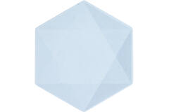 6 Plates Vert Decor Hexagonal Blue 20.8 x 18.1 cm
