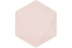 6 Plates Vert Decor Hexagonal Pink 15.8 x 13.7 cm