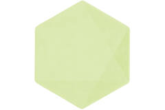 6 Plates Vert Decor Hexagonal Green 15.8 x 13.7 cm