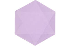 6 Plates Vert Decor Hexagonal Purple 15.8 x 13.7 cm