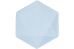 6 Plates Vert Decor Hexagonal Blue 15.8 x 13.7 cm