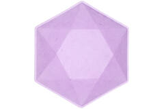 6 Bowls Vert Decor Hexagonal Purple 15.8 x 13.7 cm