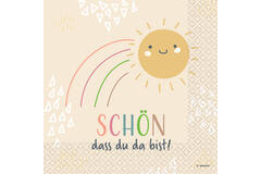 16 napkins "Schön, dass du da bist" 33cm x 33cm