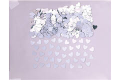 Confetti Sparkle Hearts Silver Foil 14 g