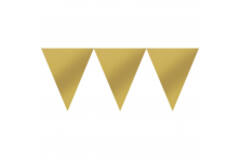 Pennant Banner Gold Paper 457 x 17.7 cm