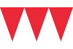 Pennant Banner Apple Red Paper 457 x 17.7 cm