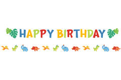 Letter Banner with Mini Banner Dino Jungle Paper 180 x 19 cm