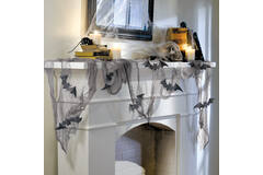 Gauze Draping With Glitter Bats Fabric / Paper 60.9 x 457 cm / 25.4 cm