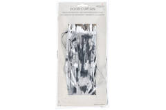 Door Curtain Silver Metallic Plastic 243 x 91.4 cm