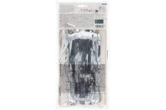 Door Curtain Silver Metallic Plastic 243 x 91.4 cm