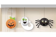 3 Hanging Decorations Gruesome Group Paper 16.5 cm / 19.3 cm / 26.6 cm