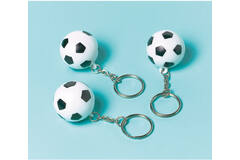 12 Key Chains Championship Soccer Plastic 2.8 x 2.8 cm