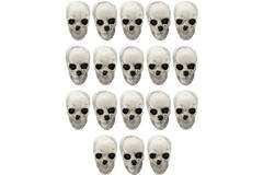 18 Mini Skulls Trick Or Treat Plastic 5 x 2.54 cm