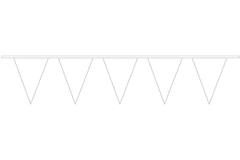 Pennant Banner Frosty White Plastic 1000 x 32 cm