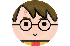 8 Plates Harry Potter Round Paper 23 cm