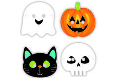 8 Masks Halloween Friends Paper 16 x 23 cm