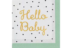 16 Napkins Hello Baby 33 x 33 cm
