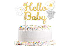 Cake Decoration Hello Baby Paper