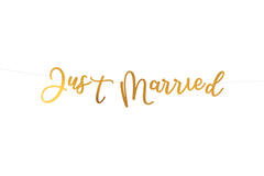 Letter Banner "Just Married" Wedding Paper 91.5 cm