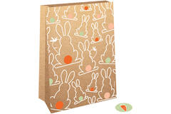 4 Paper Bags Easter Bunny 15 x 21 x 6 cm