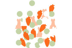Deco Confetti Easter Bunny Paper